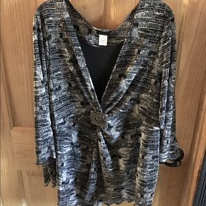 Ashley Jill 2fer Blouse 3X